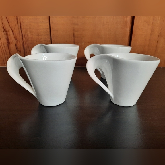 Tannex Porcelain Cappuccino Cups & Snack Plate Saucers Set of 4 - Picture 11 of 15